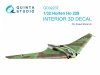 Quinta Studio QD32237 Horten Ho 229 3D-Printed coloured Interior on decal paper (Zoukei Mura) 1/32
